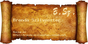 Brenda Szilveszter névjegykártya